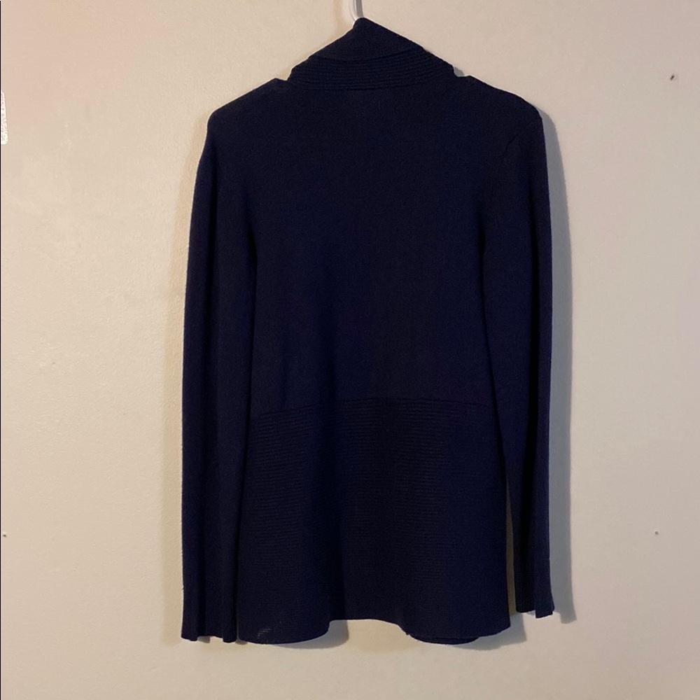 Retrology Dark Navy Blue Cardigan Sweater Lightweight Relaxed Style - Picture 3 of 6